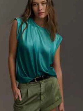 Anthropologie Porridge Ombre Muscle Tee, Medium